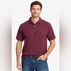 Kirra Polo Shirt Mens L Burgundy Short Sleeve Surf  90’s Streetwear 100% Cotton
